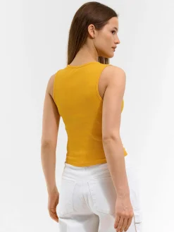 GATE Basic bokserka damska ze splotu żeberkowego| Koszulki I Topy·Podkoszulki ☀️