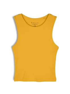 GATE Basic bokserka damska ze splotu żeberkowego| Koszulki I Topy·Podkoszulki ☀️