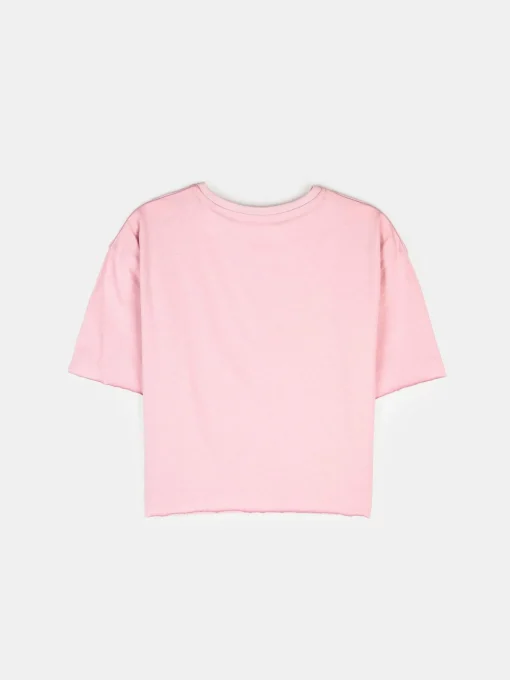 GATE Basic krótki t-shirt z niewykończonym brzegiem|Dzieci Dziewczynki·Koszulki I Topy