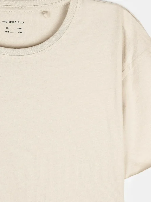 GATE Basic krótki t-shirt z niewykończonym brzegiem|Dzieci Dziewczynki·Koszulki I Topy
