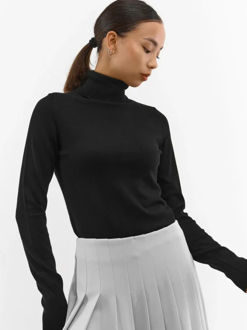 GATE Basic sweter z golfem| Koszulki I Topy·Golfy|Swetry I Bluzy·Swetry
