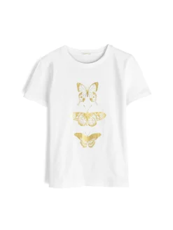 GATE Bawełniana koszulka z nadrukiem| Koszulki I Topy·Koszulki|Koszulki I Topy·Koszulki Z Nadrukiem