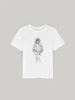 GATE Bawełniana koszulka z nadrukiem| Koszulki I Topy·Koszulki|Koszulki I Topy·Koszulki Z Nadrukiem