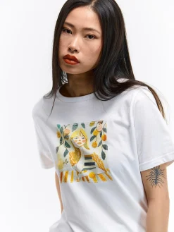 GATE Bawełniana koszulka z nadrukiem| Koszulki I Topy·Koszulki Z Nadrukiem|Koszulki I Topy·Koszulki