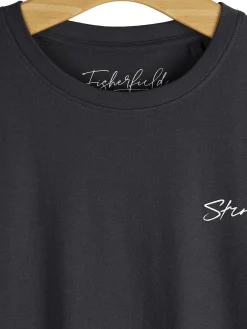 GATE Bawełniana koszulka z wypukłym napisem| Koszulki·Koszulki ☀️|Koszulki·Basic Koszulki I Podkoszulki