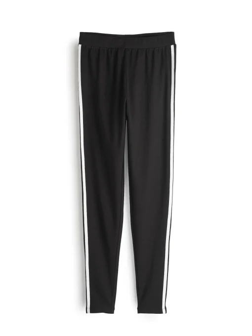 GATE Bawełniane legginsy z paskami| Spodnie·Legginsy
