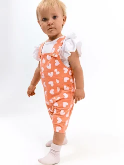 GATE Bawełniane spodnie na szelkach|Dzieci Baby