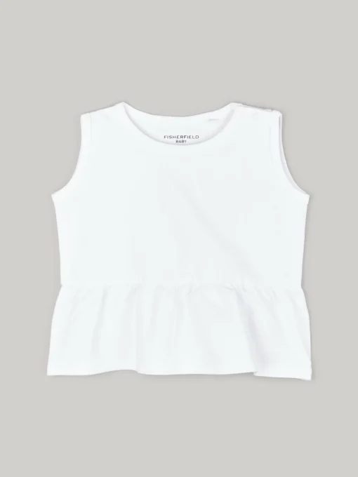 GATE Bawełniany tank top basic z falbanką dla niemowląt|Dzieci Baby