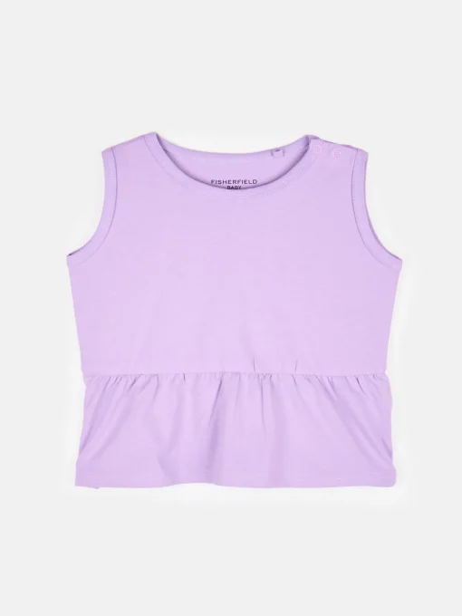 GATE Bawełniany tank top basic z falbanką dla niemowląt|Dzieci Baby