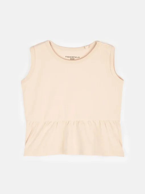 GATE Bawełniany tank top basic z falbanką dla niemowląt|Dzieci Baby