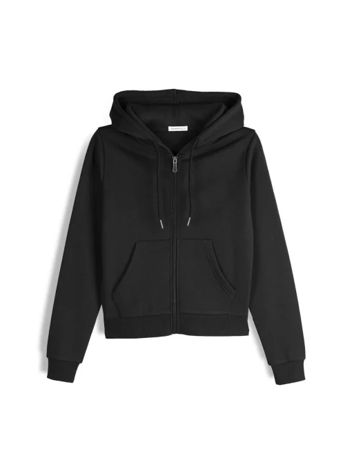 GATE Bluza basic zapinana na zamek z kapturem| Swetry I Bluzy·Bluzy