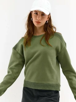 GATE Bluza dzianinowa z detalami| Swetry I Bluzy·Bluzy