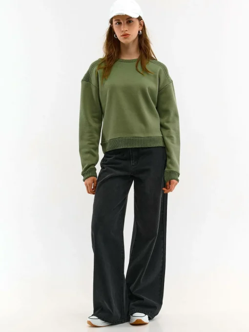 GATE Bluza dzianinowa z detalami| Swetry I Bluzy·Bluzy