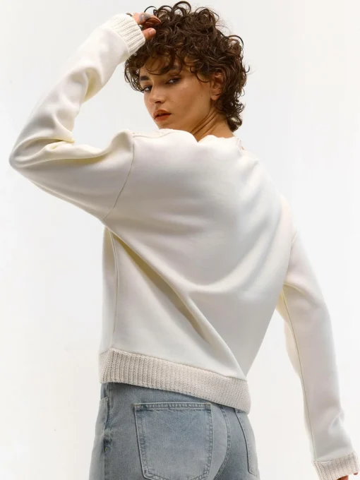 GATE Bluza dzianinowa z detalami| Swetry I Bluzy·Bluzy