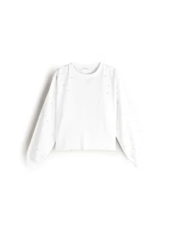 GATE Bluza z perłami| Swetry I Bluzy·Bluzy