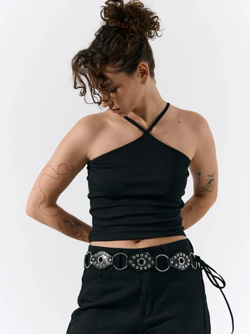 GATE Bokserka z żebrowanej dzianiny| Koszulki I Topy·Podkoszulki ☀️|Koszulki I Topy·Crop Top ☀️