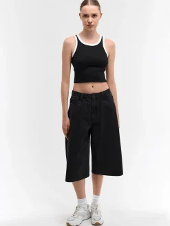 GATE Bokserka z żebrowanej dzianiny| Koszulki I Topy·Podkoszulki ☀️|Koszulki I Topy·Crop Top ☀️