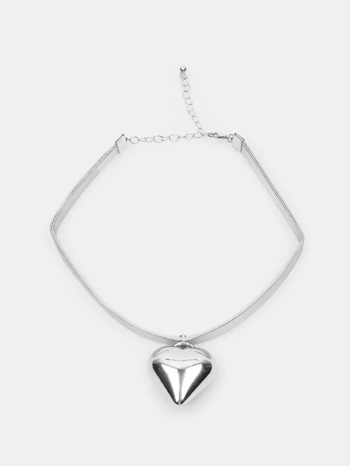 GATE Choker z efektem metalicznym i zawieszką| Akcesoria·Biżuteria