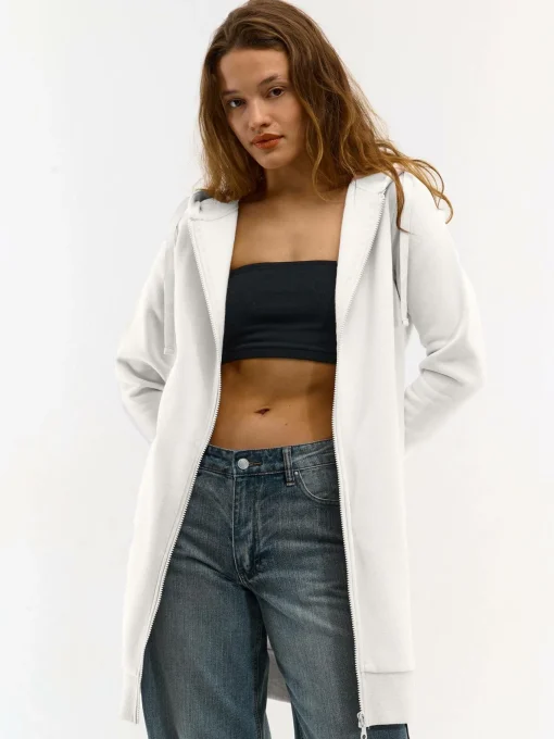 GATE Długa bluza na zamek| Swetry I Bluzy·Bluzy