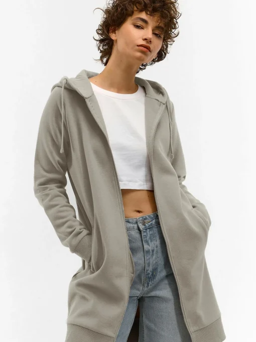 GATE Długa bluza na zamek| Swetry I Bluzy·Bluzy