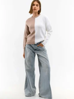 GATE Dwukolorowy sweter| Swetry I Bluzy·Swetry