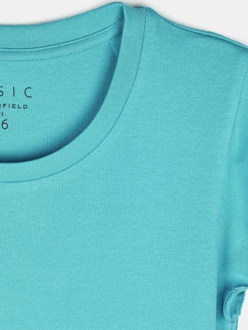 GATE Elastyczny T-shirt z falbankami| Koszulki I Topy·Koszulki