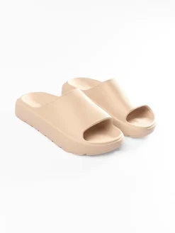 GATE Gumowe klapki na platformie| Buty