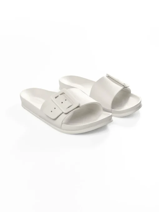 GATE Gumowe klapki z klamrą| Buty