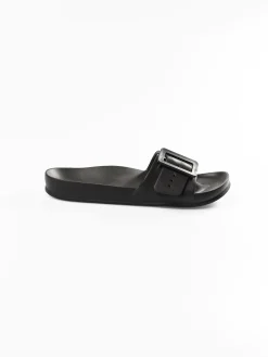 GATE Gumowe klapki z klamrą| Buty