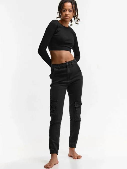 GATE Jeansy cargo typu jogger| Spodnie·Jeansy