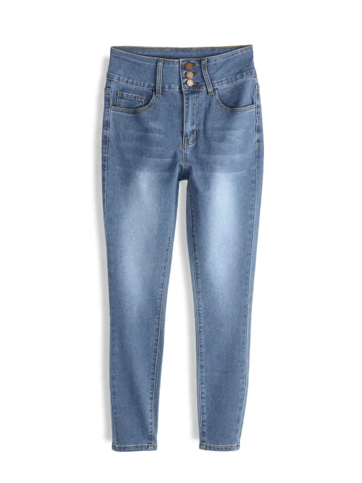 GATE Jeansy skinny z wysokim stanem| Spodnie·Jeansy