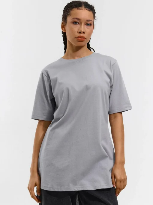 GATE Klasyczny długi t-shirt z bawełny| Koszulki I Topy·Koszulki