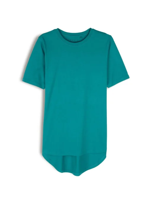 GATE Klasyczny długi t-shirt z bawełny| Koszulki I Topy·Koszulki