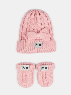 GATE Komplet czapka i rękawiczki dla niemowlaka /0-12M/|Dzieci Akcesoria|Baby