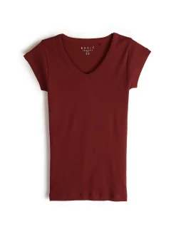 GATE Koszulka z dekoltem w serek| Koszulki I Topy·Koszulki