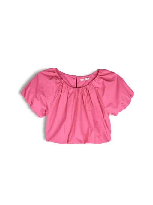 GATE Krótka bluzka z bufiastymi rękawami| Koszulki I Topy·Topy|Koszulki I Topy·Crop Top ☀️
