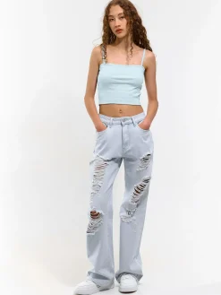 GATE Krótki top bez rękawów| Koszulki I Topy·Podkoszulki ☀️|Koszulki I Topy·Crop Top ☀️