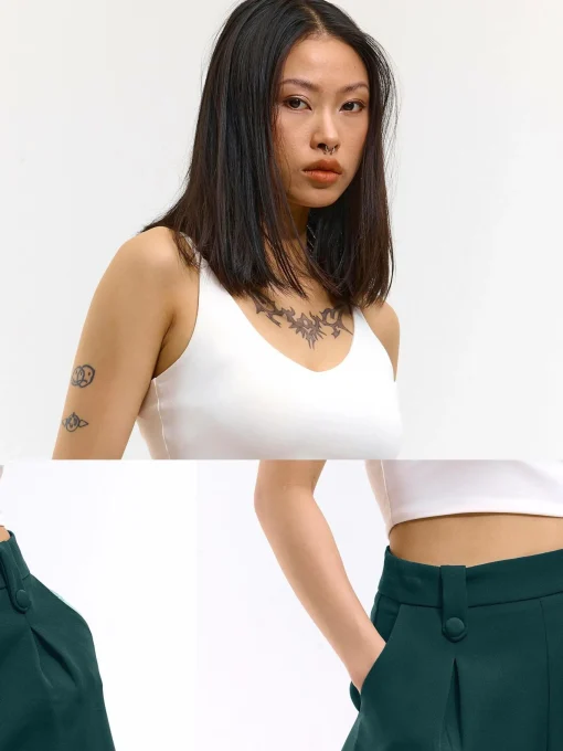 GATE Krótki top bez rękawów| Koszulki I Topy·Podkoszulki ☀️|Koszulki I Topy·Crop Top ☀️