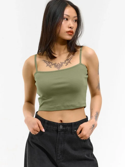 GATE Krótki top bez rękawów| Koszulki I Topy·Podkoszulki ☀️|Koszulki I Topy·Crop Top ☀️