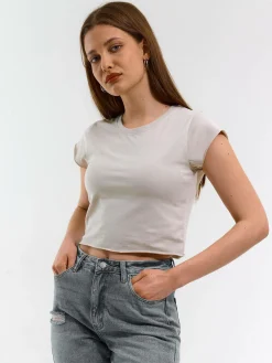 GATE Krótki top z bawełny| Koszulki I Topy·Topy|Koszulki I Topy·Crop Top ☀️