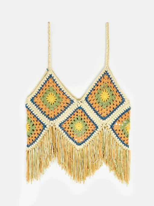 GATE Krótki top z dzianiny strukturalnej| Koszulki I Topy·Topy|Koszulki I Topy·Crop Top ☀️