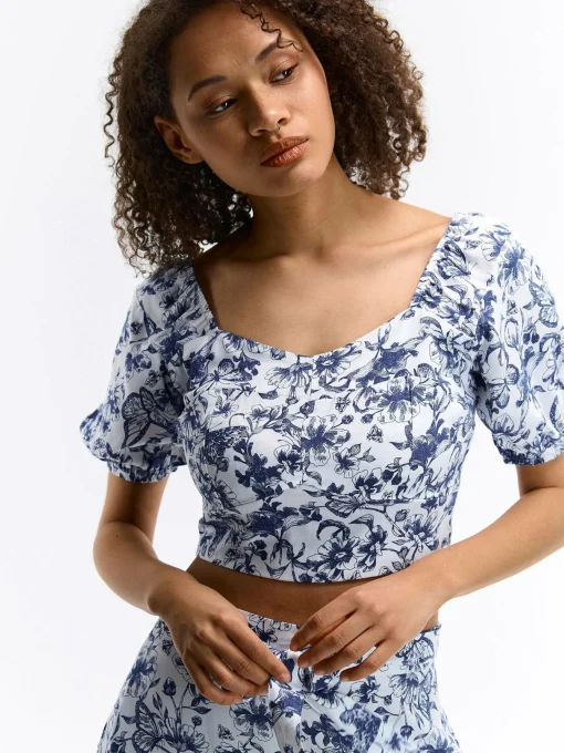 GATE Krótki top z nadrukiem| Koszulki I Topy·Topy|Koszulki I Topy·Crop Top ☀️