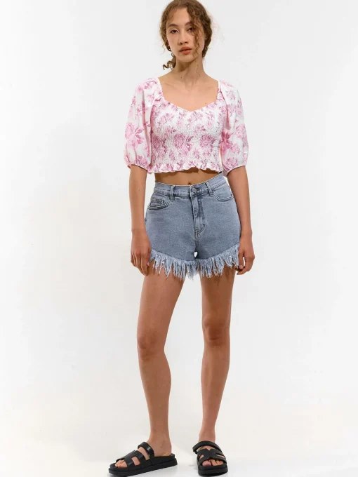 GATE Krótki top z nadrukiem| Koszulki I Topy·Topy|Koszulki I Topy·Crop Top ☀️