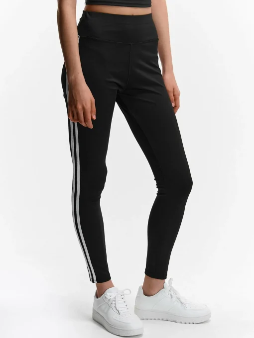 GATE Legginsy sportowe z paskiem po boku| Spodnie·Legginsy