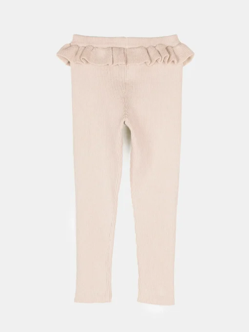 GATE Legginsy w prążki z falbanką|Dzieci Dziewczynki·Spodnie I Legginsy