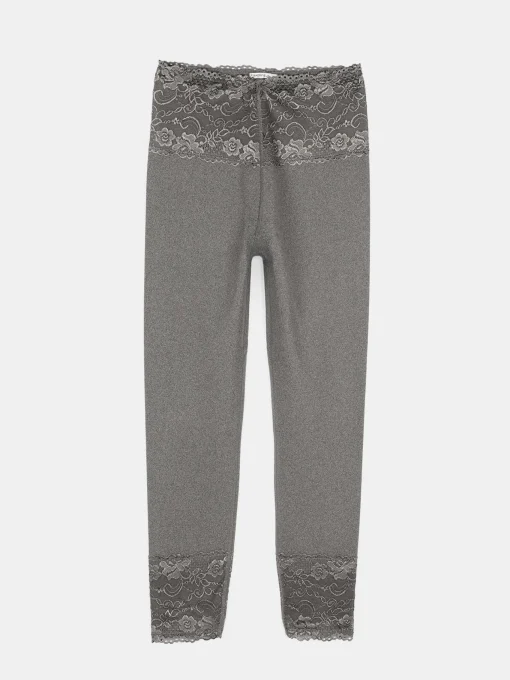 GATE Legginsy z koronką| Spodnie·Legginsy