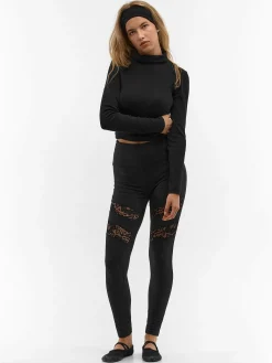 GATE Legginsy z koronką| Spodnie·Legginsy
