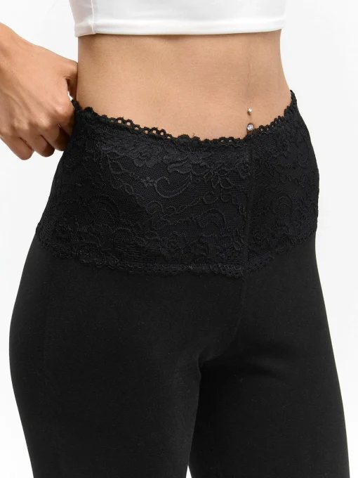 GATE Legginsy z koronką| Spodnie·Legginsy