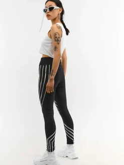 GATE Legginsy z odblaskowymi paskami| Spodnie·Legginsy