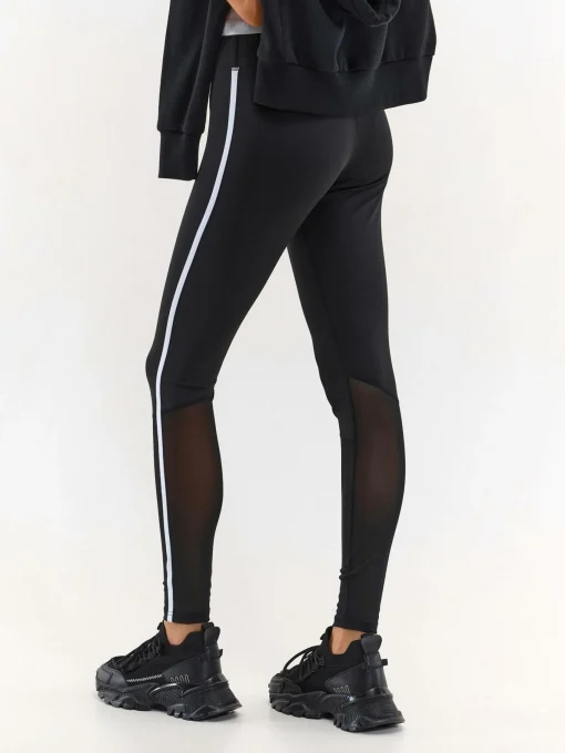 GATE Legginsy z siateczkowym panelem| Spodnie·Legginsy